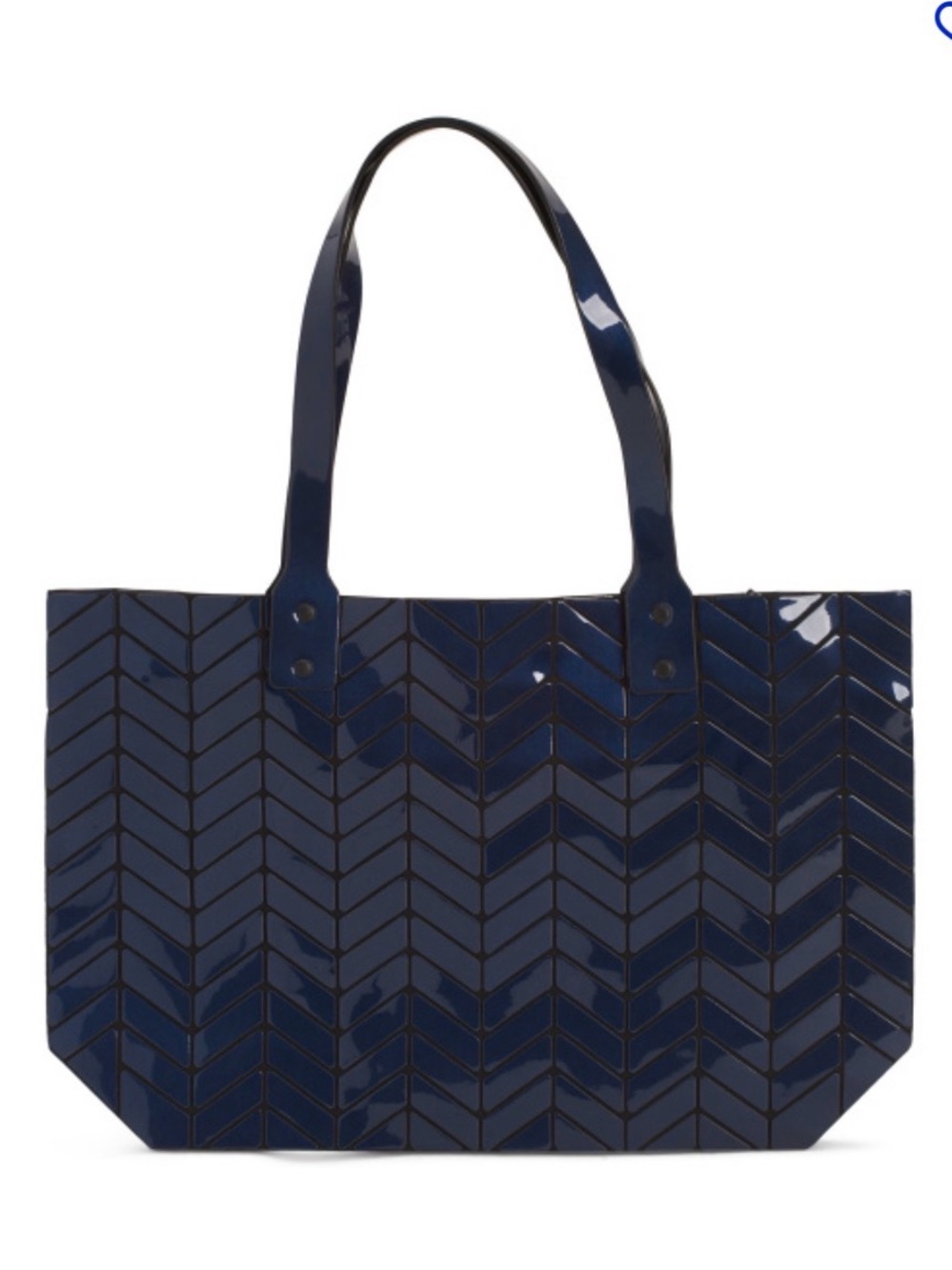 NWT- PATRIZIA LUCA Chevron Shiny Tote